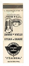 STEAK N SHAKE matchbook Matchcover - VINTAGE ADVERTISING
