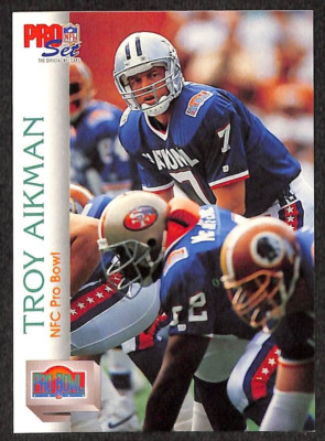 Troy Aikman 1992 Pro Set Pro Bowl Card 401 Dallas Cowboys | eBay