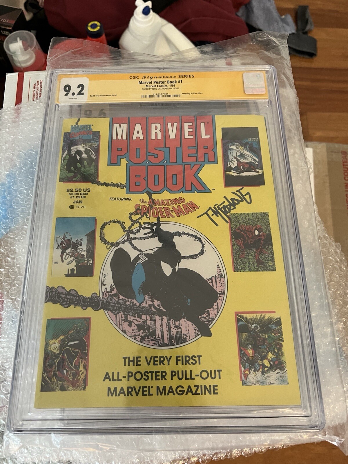 Marvel Poster Book CGC SS 9.2 Signed McFarlane 1991