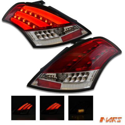 Clear Red LED Tail Lights for Suzuki Swift 11-17 Taillight FZ GA