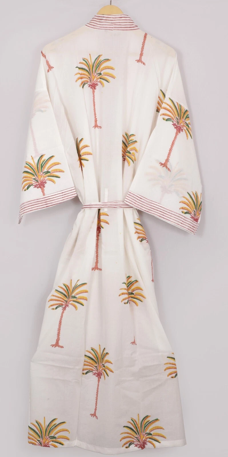 PALM ANGELS Pigiama kimono cotone palma accappatoio spiaggia vestito bikini copricostume 2k25