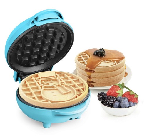 blue mini waffle maker