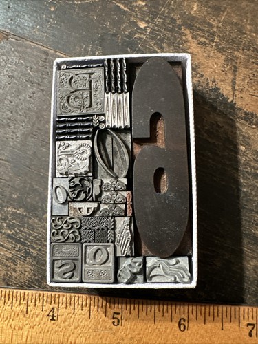 Printing Blocks Lead & Copper Ornamentals Borders Dingbats. Beautiful Variety #9 - Picture 24 of 24