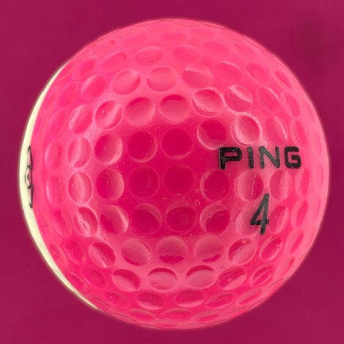 *RARE* Vintage PING Eye White & Pink 2 Toned Golf Ball MINT AAAAA