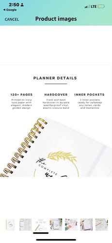 Kompletter Hochzeitsplaner Organizer - Elegantes Verlobungsgeschenk 18 Monate Kalender  - Bild 3 von 6