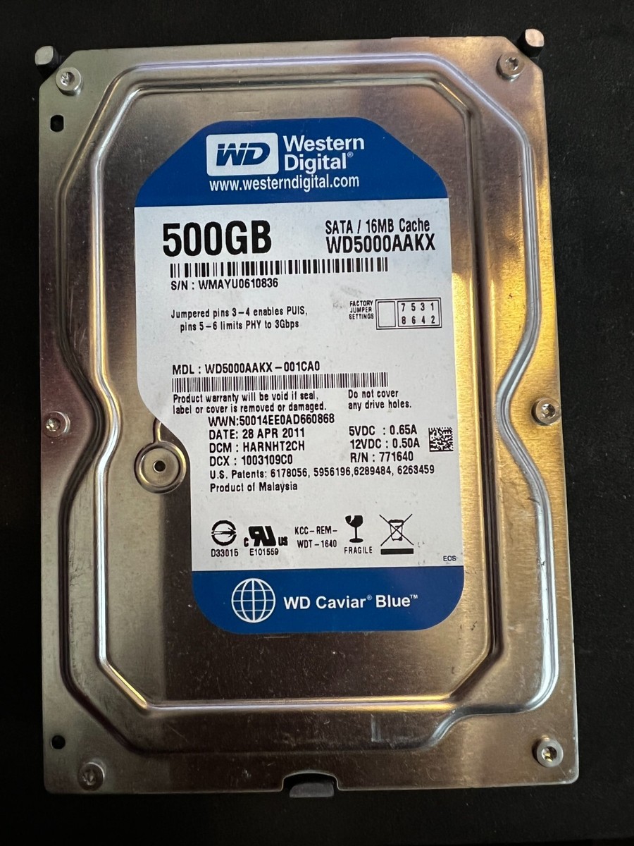 Western Digital 500GB SATA / 16MB Cache WD5000AAKX HDD | eBay