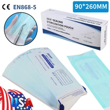 200pcs 3.5" x 10" Self-Sealing Sterilization Pouch Sterilizer Bag Autoclave USA