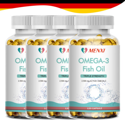 Omega 3 Fischöl Weichkapseln - 2500mg - Herzfuntion - 120/240/480Stk Kapseln MX