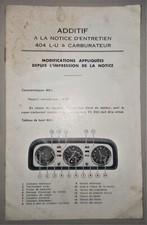 Carburateur Peugeot 404