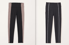 NWT YPB by Abercrombie Girl's Pocket Leggings, Black, Taupe, Sz 17/18