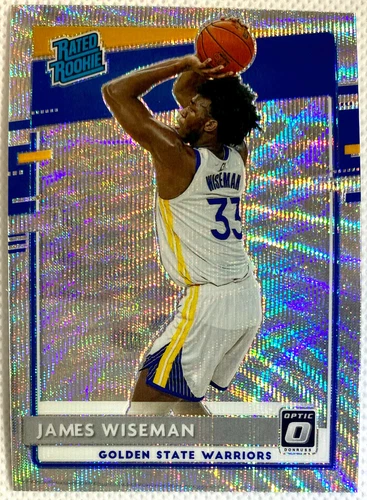 2020-21 Donruss Optic James Wiseman Rated Rookie Silver Wave Prizm Card RC 152