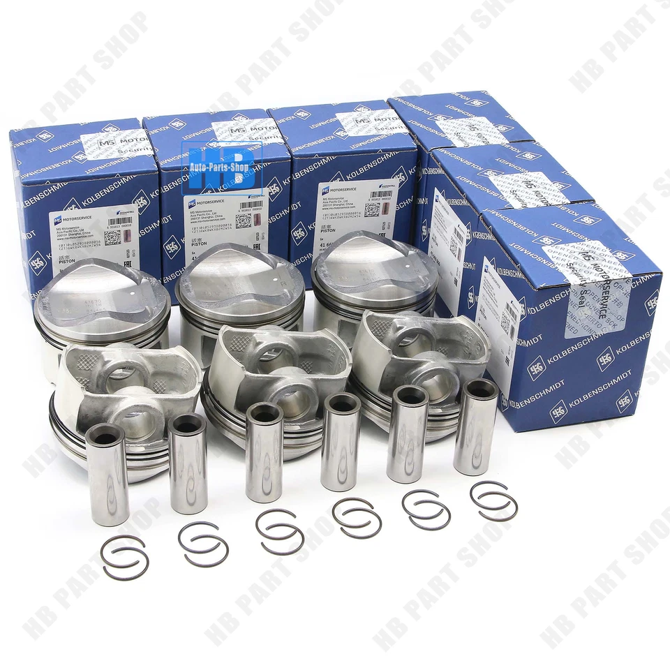 6x KS OEM Pistons & Rings Set Φ84.51mm For AUDI S4 S5 A6 A7 A8 Q5 Q7 3.0 TFSI Foto 2 de 4