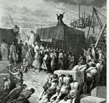 🟡 ANTICA INCISIONE /STAMPA GUSTAVO DORE' RICOSTRUZIONE DEL TEMPIO -A -337