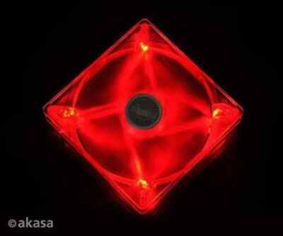Akasa 14cm Quiet Red LED Fan AK-FN075