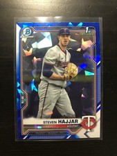 Steven Hajjar 2021 Bowman Draft Chrome SAPPHIRE REFRACTOR #BDC-161 TWINS PWE