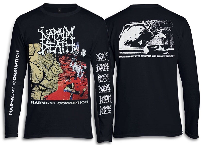 NAPALM DEATH Harmony Corruption Long Sleeve Black T-Shirt