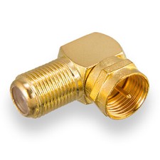 1x F Stecker 90° Winkel Adapter SAT Kabel Ko...
