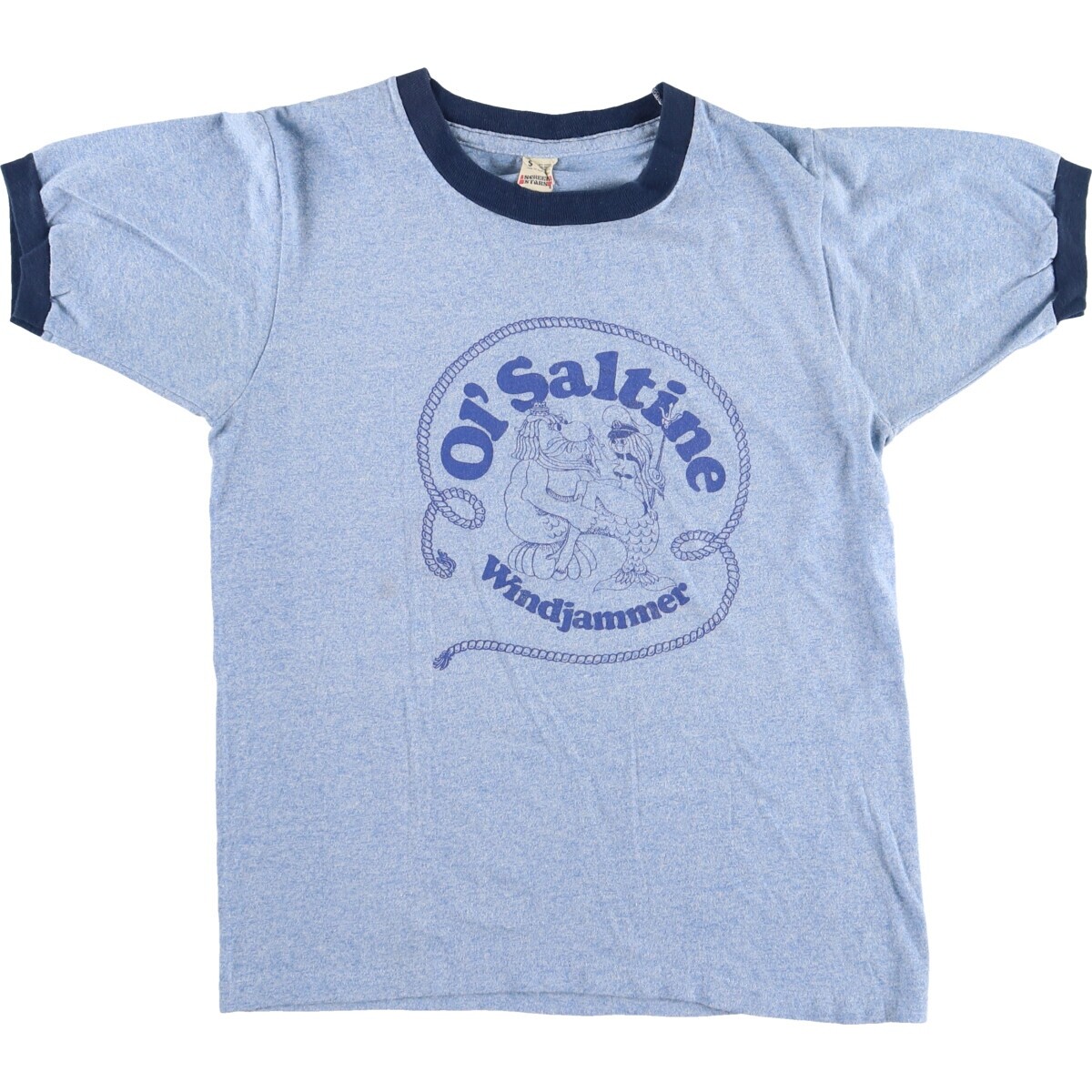 80's SCREEN STARS Ringer Print T-shirt Made in USA Women's S