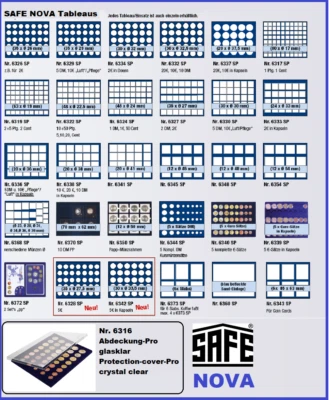 Münztableaus-NOVA-Smart-SAFE-Tableaus-Einlagen-Blau-32-Modelle-Abdeckung-Pro