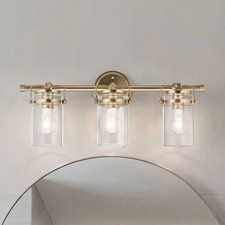 KICHLER 45689CPZ Brinley 24 in. 3-Light Champagne Bronze Vintage Vanity Light