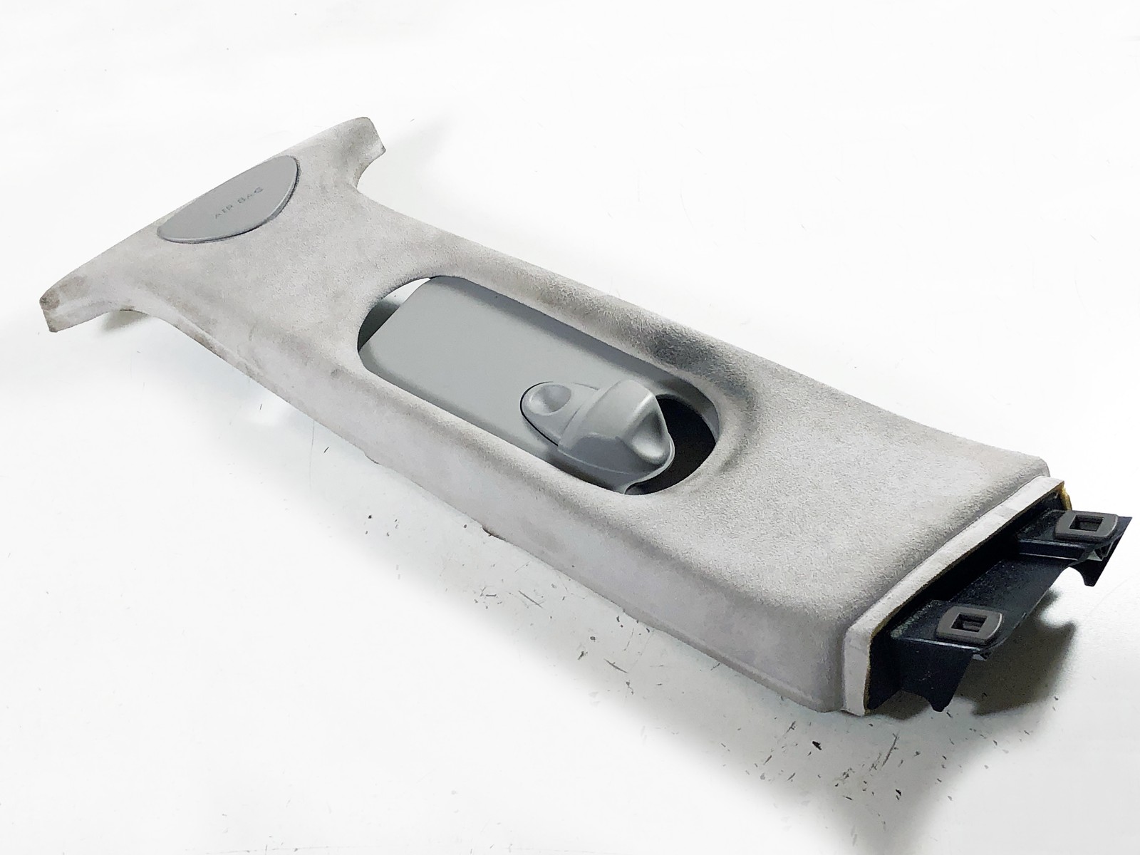 03-13 Maserati Quattroporte M139 Left Driver B Pillar Trim ALCANTARA Grey OEM 09