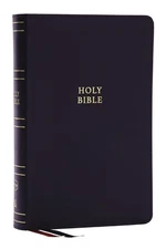 NKJV, Single-Column Reference Bible, Verse-by-verse, Black Bonded Leather,...