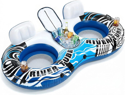 Inflatable River Tube Float, 2 Person Heavy Duty River Float