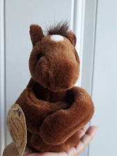 A A Aurora Brown Horse Wrist Wrap Plush Hang Around Soft Toy Hook Loop Pony