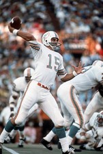 Playoffs Miami Dolphins QB Earl Morrall in action pass vs Clevelan- Old Photo 1