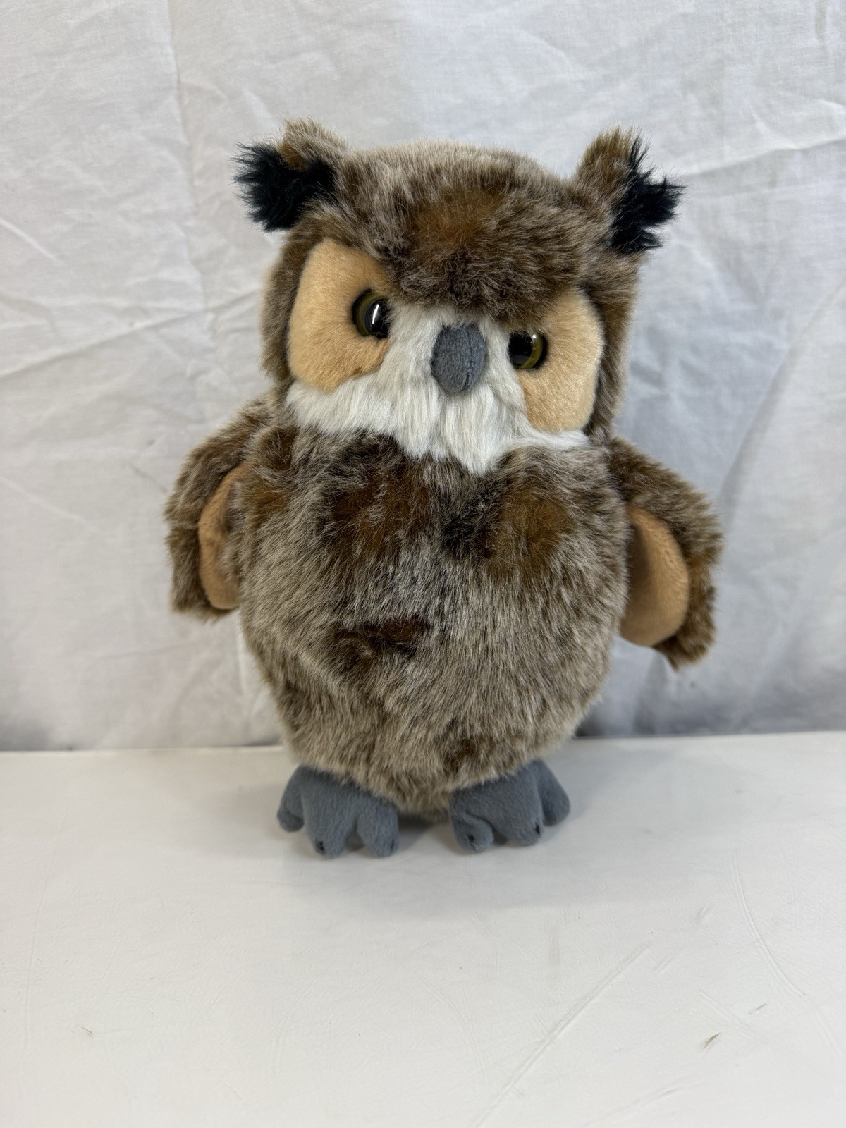 GUND Great Horned Owl Small Brown Plush Soft Toy Stuffed Ani