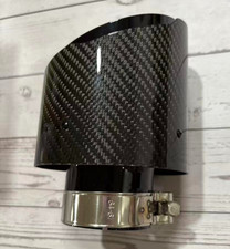Carbon Fiber Look Exhaust Tip Single Outlet Clamp On Muffler Tailpipe 2b-12