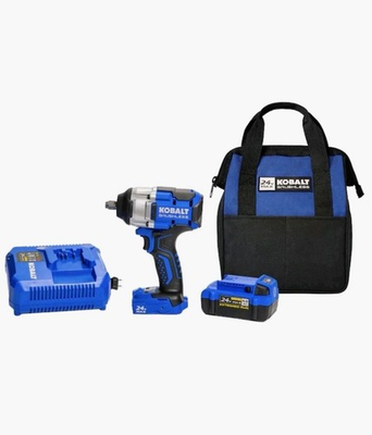 #ad Kobalt 24 volt Variable Speed Brushless 1 2 in Drive Cordless Impact Wrench $179.99