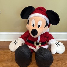 Disney Mickey Mouse Holiday Santa Claus Christmas Jumbo Plush 28  