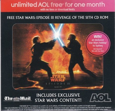FREE STAR WARS: EPISODE III REVENGE OF THE SITH CD ROM ( AOL Edition )