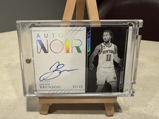 2022-23 PANINI NOIR JALEN BRUNSON SILVER SP 5/49 ON CARD AUTO!! GO KNICKS!