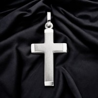AnhäNger Kreuz 925 Silber Matt Mattiert KreuzanhäNger SilberanhäNger
