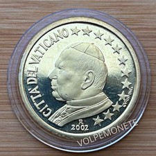 50 CENT. VATICANO 2002 FONDO SPECCHIO PAPA GIOVANNI PAOLO II - DA DIVISIONALE