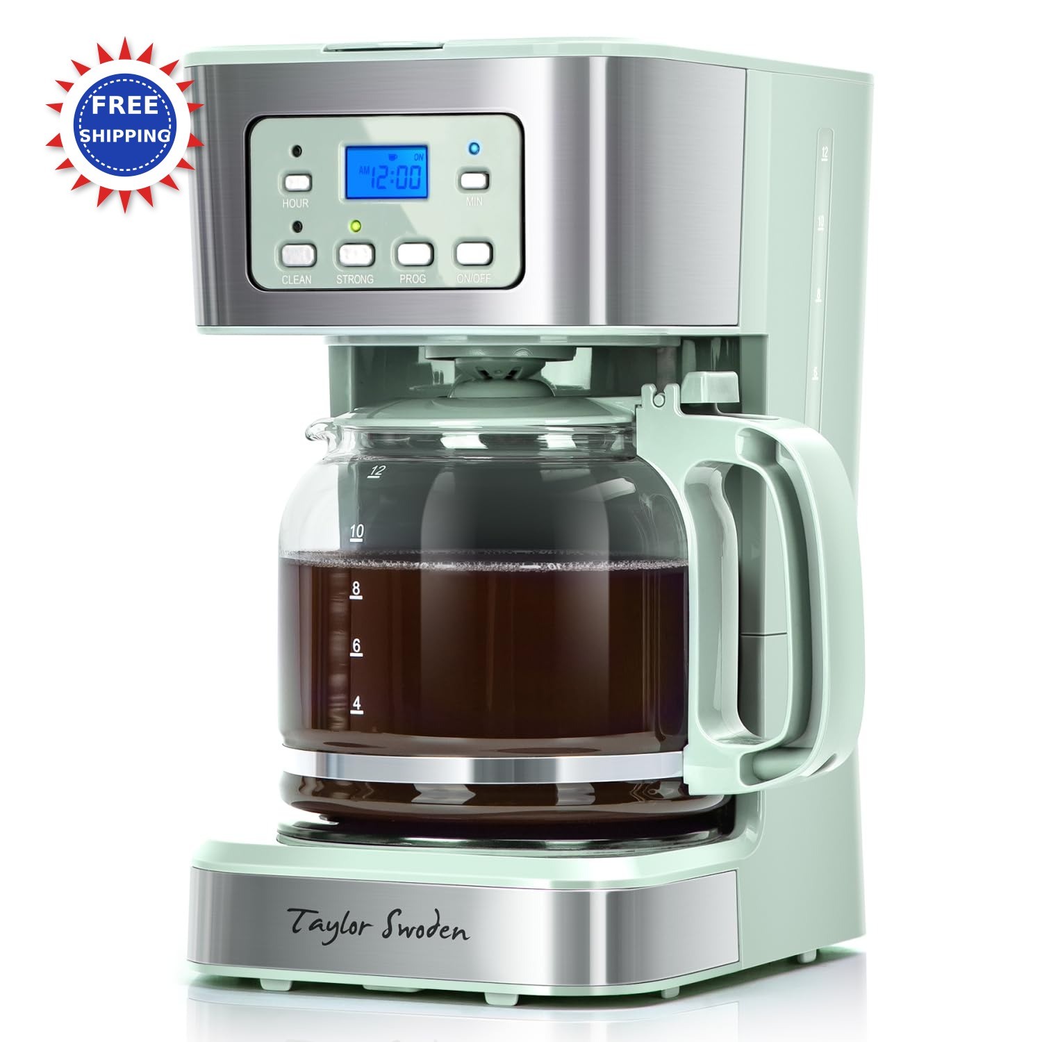 12 Cup Regular & Strong Brew Glass Carafe Taylor Drip