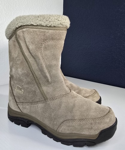 SOREL Waterfall Boot Women Size 6.5 Insulated Waterproof Suede - Picture 2 of 12