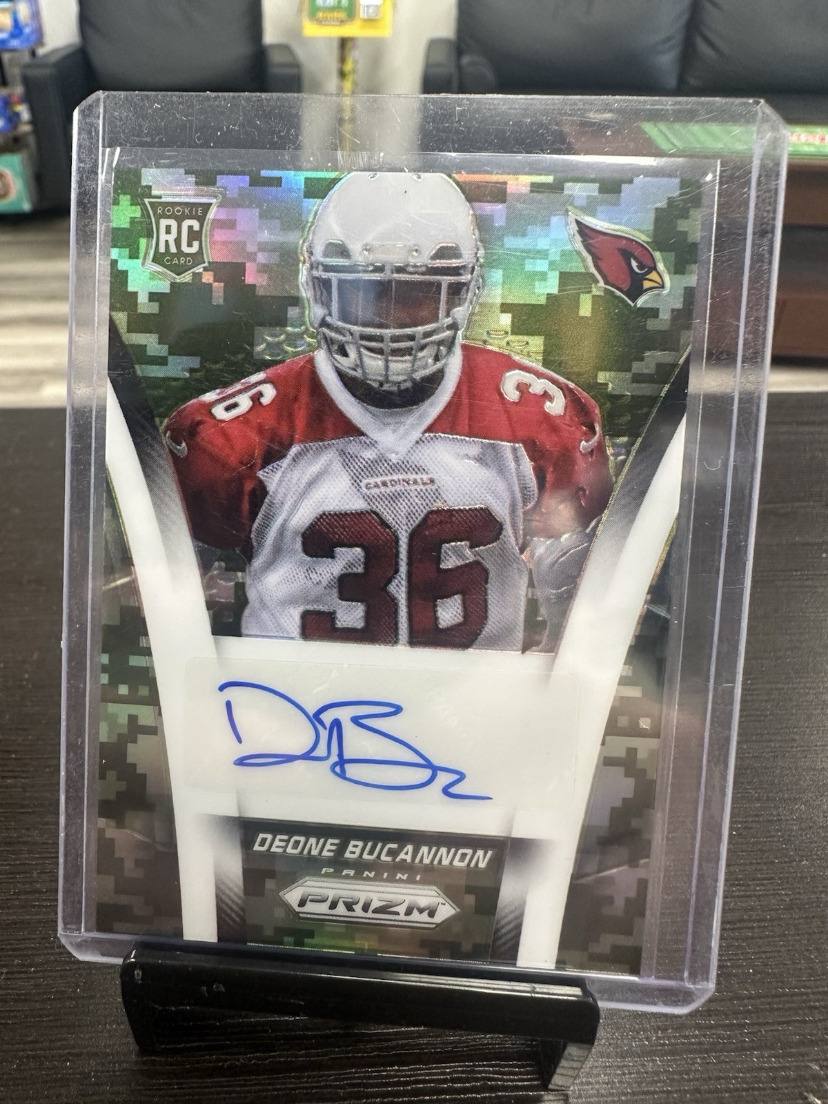 Deone Bucannon Panini Prizm Autograph Rookies #ARDB Camo