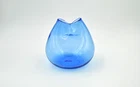Vintage Blenko Glass Ivy Vase - Design #39 - Sky Blue