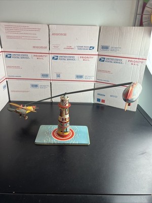 VTG 1930 s Unique Art Co Sky Rangers S-R 8 Tin Litho Toy 