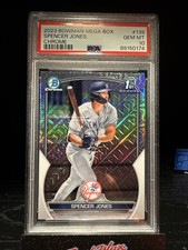 2023 Bowman Chrome Mega Box Spencer Jones PSA GEM MT 10 Yankees BCP-139