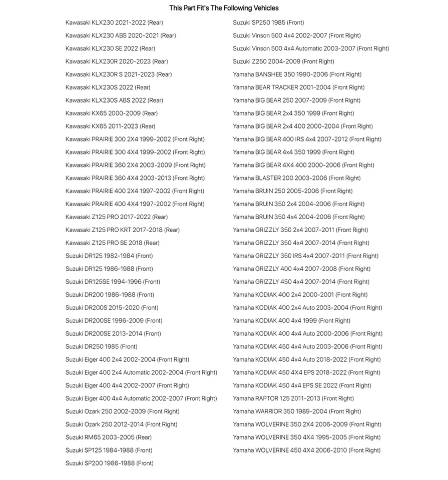 Tusk Brake Pad - Sintered Metal Rear For KAWASAKI Z125 PRO 2017-2022 - Image 4 of 4