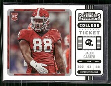 2023 Panini Chronicles Draft Picks Jalen Carter #21 RC Contenders College Ticket