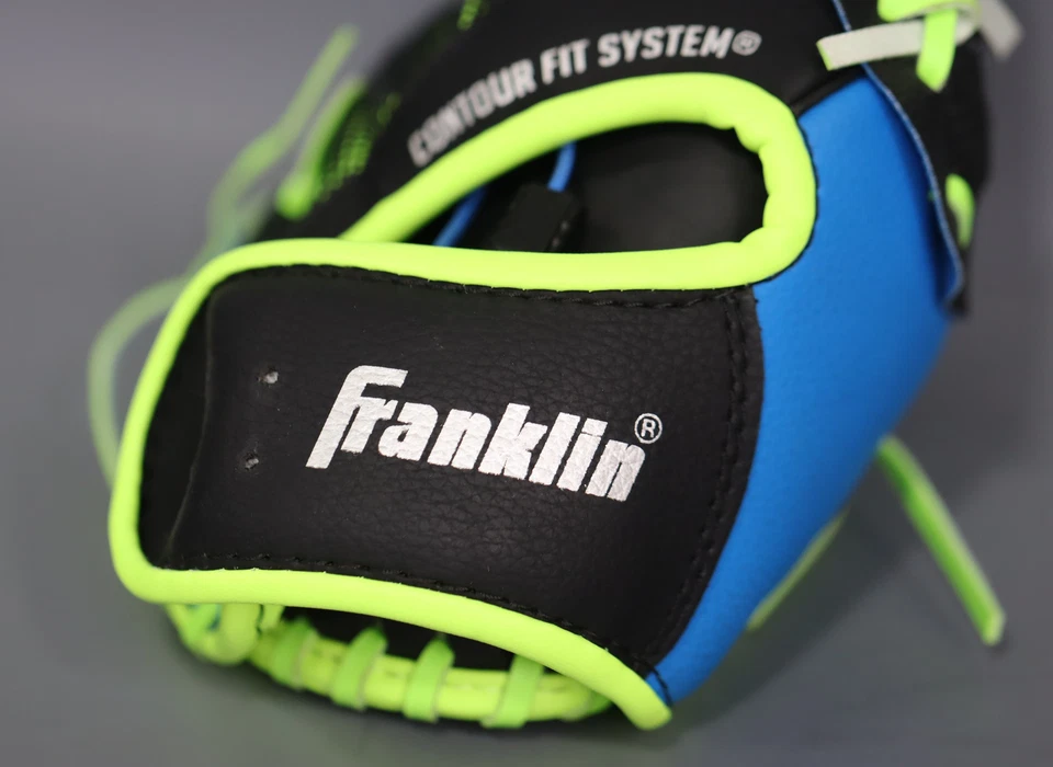 Guante de béisbol Franklin Sports solo - Guante de béisbol derecho para niños - 9 pulgadas Azul Foto 2 de 3