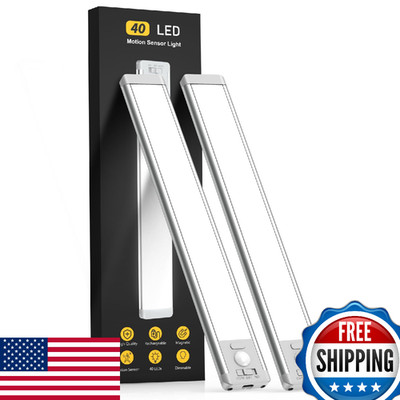 MCGOR 10'' Under Cabinet Lighting 2-Pack Rechargeable Motion Sensor Light Dimmabl