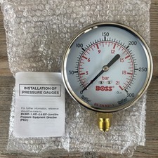 Boss - Pressure Gauge - Bottom Entry - 0-21 Bar (0-300psi) - Condition NEW