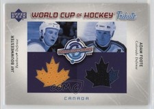 2004-05 Upper Deck World Cup of Hockey Tribute Adam Foote Jay Bouwmeester 1t54