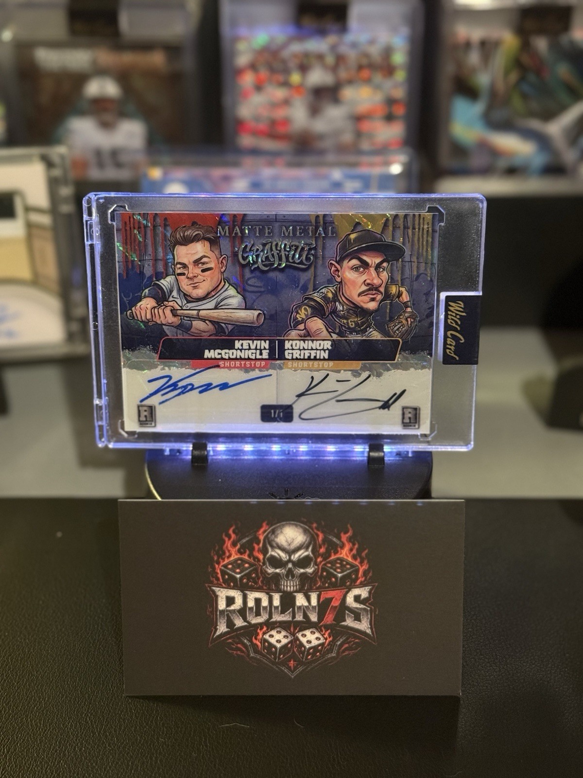 2025 Wild Card Matte Metal Graffiti McGonigle Griffin Dual Auto TRUE 1/1 view 2
